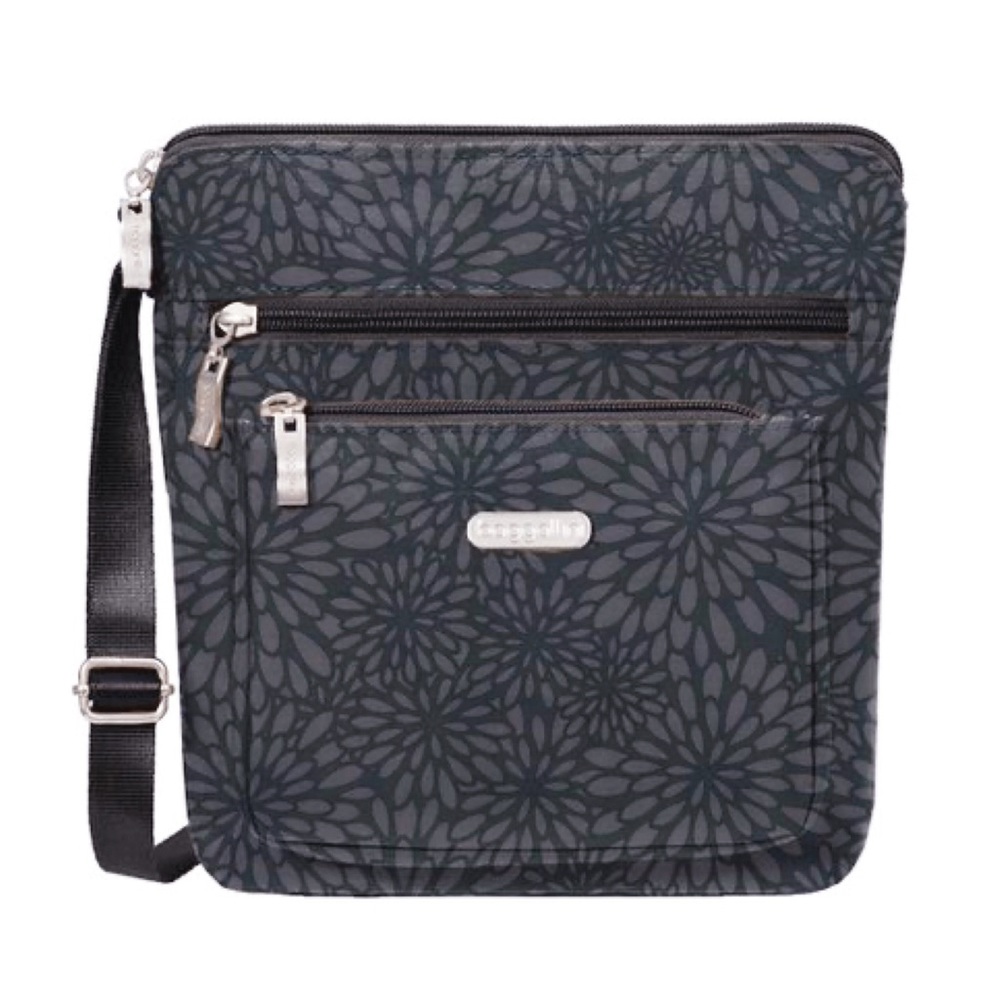 Baggallini Floral RFID Pocket Crossbody Handbag